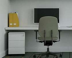 Cadeira secretária giratória de escritório ergonômica